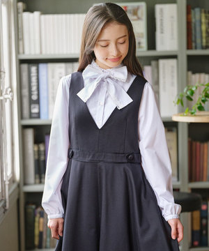 【150-170㎝】 レースリボンタイブラウス