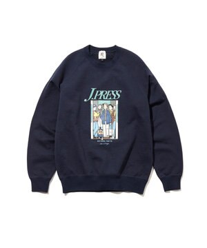  【AaronChang】【UNISEX】プリントスウェット シャツ