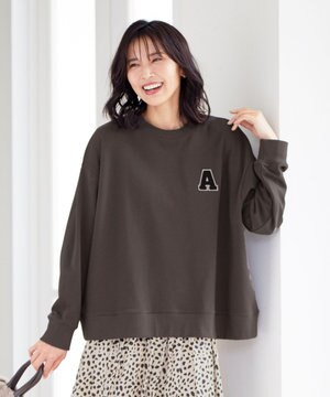 
            【洗える】裏起毛 アソートロゴスウェット
        