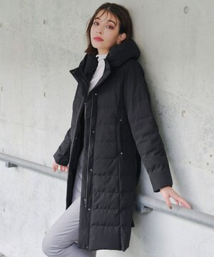  【ダウン70%撥水加工】スタンドカラーダウンコート