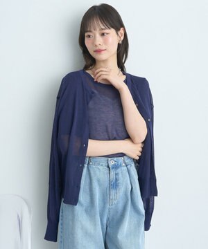 SET2点シアーニットプルオーバー+カーディガン