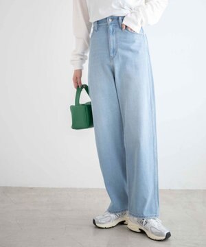  ルーズストレートデニムパンツ
