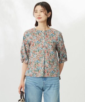  【洗える】LIBERTY ボートネック ブラウス