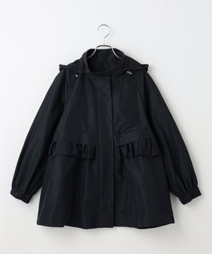  【セレモニーにも】ラウンドフリルタフタブルゾン