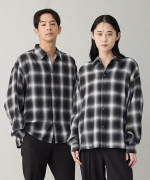  【男女兼用】エアリーシアー オンブレシャツ