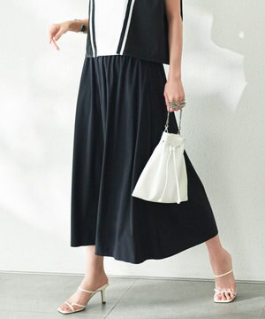  【WEB限定カラーあり・UVカット・接触冷感・速乾】マットスキューバ フレアスカート