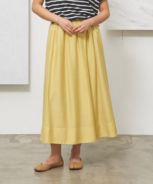  【WOMEN】シアーフレアギャザー スカート