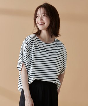  【接触冷感/UVケア/シワになりにくい】ドルマンスリーブ Tブラウス