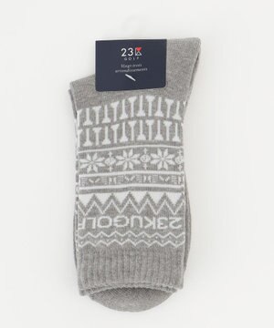  【MEN】ノルディック柄 ハーフソックス