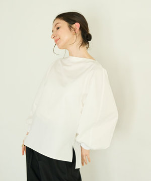 【撥水】ボートネックリラクシーシャツ