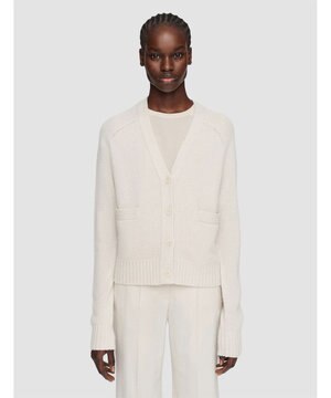  【洗える】オープンカシミヤ　カーディガン