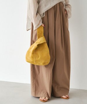  【2025AW新作】本革スエード巾着ハンドバッグ(CE-1582)