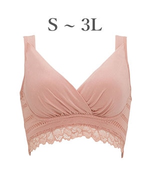 【BRADELIS Me / ノンワイヤーブラジャー】オールインワンブラ ナイトブラ 補正 下着 24時間ラクに着用 綿混 しっかりフィット ブラデリス ME122105