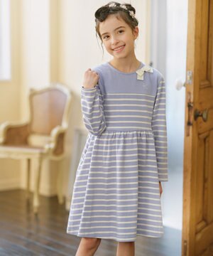  【110-140㎝】ボーダー ワンピース