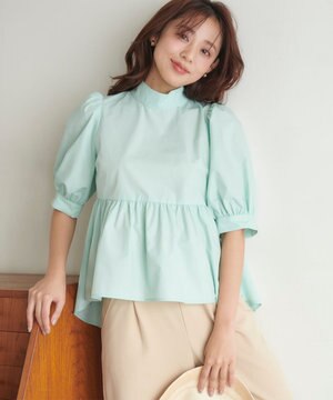  【新色追加・ONWARD CROSSET MAG掲載】バックリボンパフスリーブ ブラウス