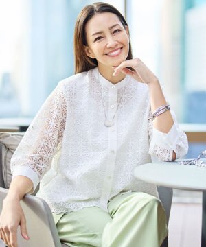  【カタログ掲載】ジオメトリックレース ブラウス