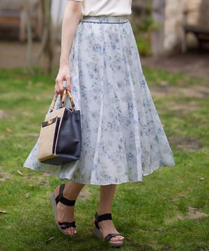  【美人百花7月号掲載】ファジーカラーフラワー スカート