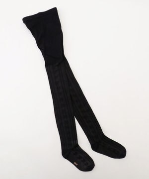  リボン柄 ジャガードタイツ