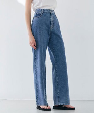  【洗える・SPRiNG 3月号掲載】FICUS / デニムワイドストレートパンツ