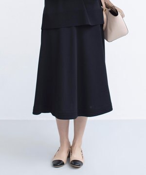 【セットアップ着用可・WEB限定カラーあり】MINA ニットフレアスカート