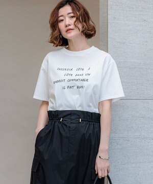  【先行予約】リラクシーシルエット メッセージ ロゴTシャツ