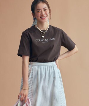  【洗える】ボタニカル カラー Tシャツ