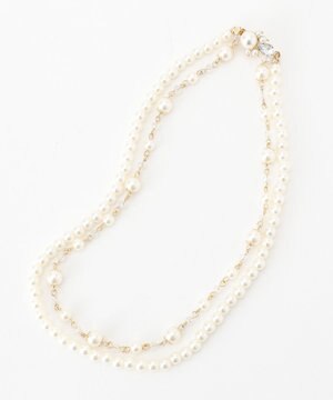 【WEB・一部店舗限定】ランダムパール調2連 ネックレス