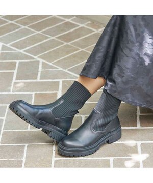  <MODE ET JACOMO>タンクソールニットブーツ