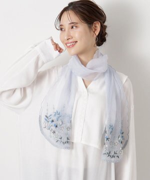  ルナルーチェ ロカ CHANDNI シルクコットン ビーズ刺繍ストール