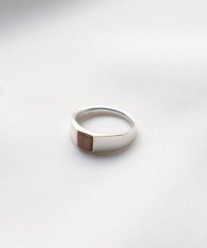 square ring L ローズウッド リング / Takamo | ファッション通販