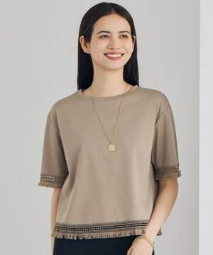  【SHIHOさん着用】コンパクトハイゲージフリンジ Tシャツ