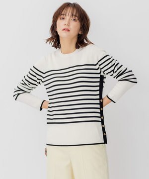 ウールブレンド ボーダー ニット