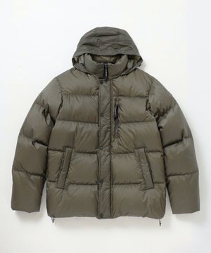 【軽量/撥水/7ポケット/INフード】ナイロンリップ ダウン ジャケット