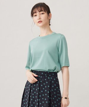  【アンサンブル対応・洗える】アセテートコットンプルオーバー ニット