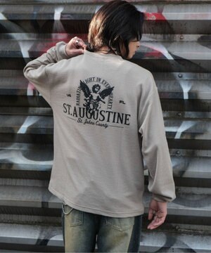  ワッフルグラフィックT（LS）