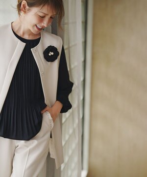  【WEB限定】ジョーゼットシフォンプリーツ ブラウス