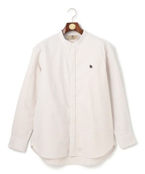  【IVY COLLECTION】【KING SIZE】バックブル ロンストクレイジーパターン バンドカラーシャツ