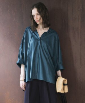  【ORGABITS】5分袖スキッパーシャツ