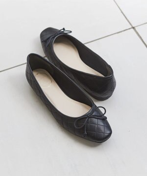  キルティングフラット パンプス