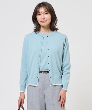  BASIC HT COTTON クルーネック カーディガン