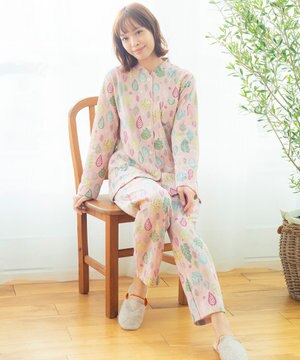 パジャマ 長袖 長ズボン 綿混(本体) あったか レディース EP6012 ウイング/ワコール