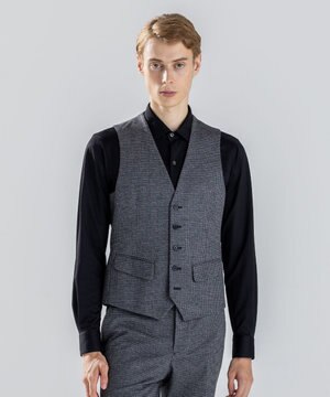 新素材【ストレッチ/セットアップ対応】クリアドビージャージー ジレ