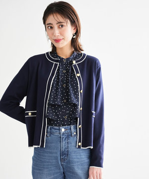 【花粉リリース】ラインポイント カーディガン