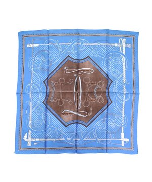  ＜秋の新作＞【Marcaオリジナル】水玉&ベルト 小判 シルクツイル スカーフ