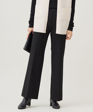  【WEB限定カラーあり・撥水加工・洗える】TRギャバストレート パンツ