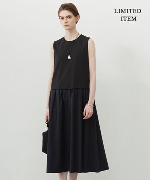  【WEB限定・洗える】 RENUコンビ ノースリーブワンピース