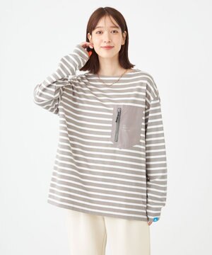 【UNISEX】ボートネックボーダーTシャツ(S・Mサイズ)