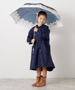  【ジュニアリュック対応】ポールアンドジョー ポーチ付きキッズレインコート