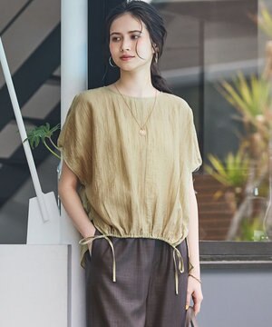  【SLOW/一部店舗限定】ナチュラルピケワッシャー ブラウス