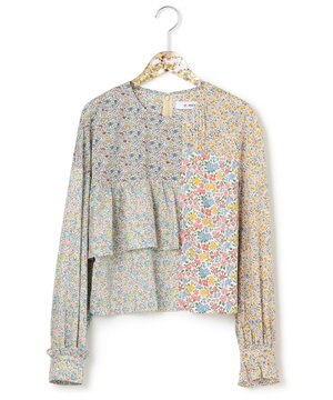 【VERONICA】LIBERTY x ANEVER FLOWER パッチワーク ブラウス